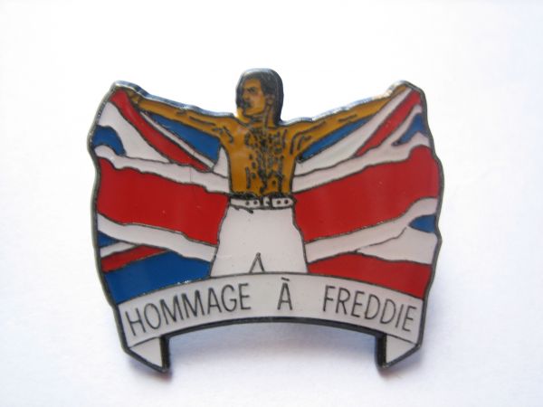 レア フレディ マーキュリー クイーン ピンバッジ イギリス国旗