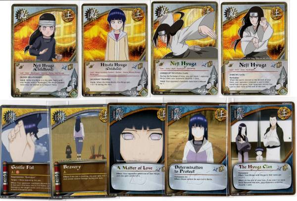 NARUTOナルト「ヒナタ 日向ネジ」カードゲーム 忍術大全 英語(NARUTO