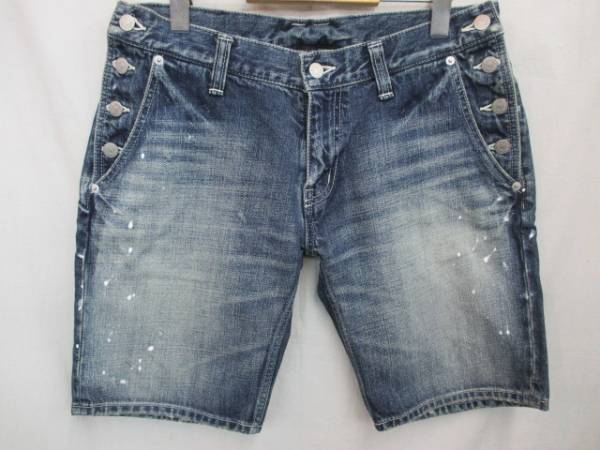 TMT ペンキ加工デニムショーツ(L)未使用品