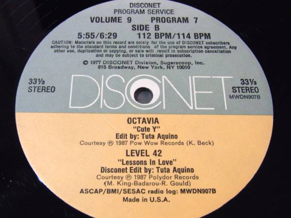 DEAD OR ALIVE / OCTAVIA / LEVEL 42 (DISCONET/VOL.9/PROG.7)