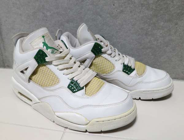 04年 NIKE AIR JORDAN 4 RETRO 白緑 10//ジョーダン4/S205