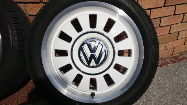 VW ホワイト UP 16インチ 6J +43 4H PCD100 純正 ホイール 4本 