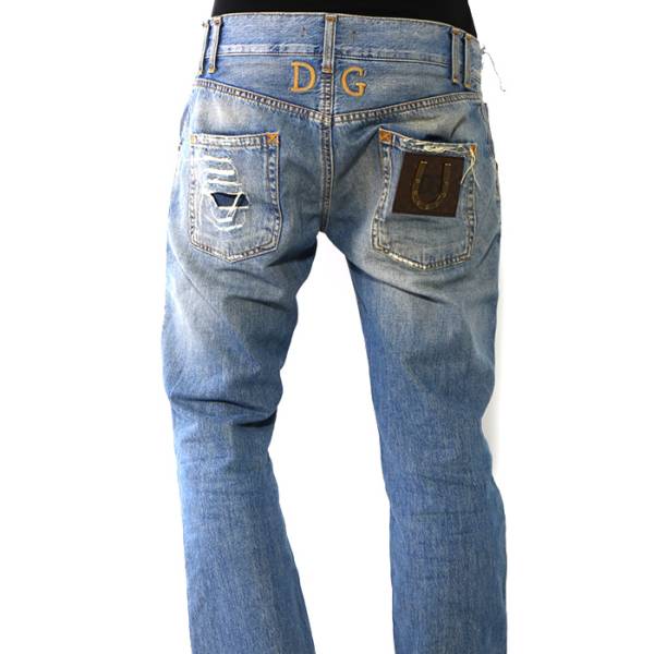 ドルチェ&ガッバーナ ダメージ加工 DG刺繍 蹄型プレート48 c193