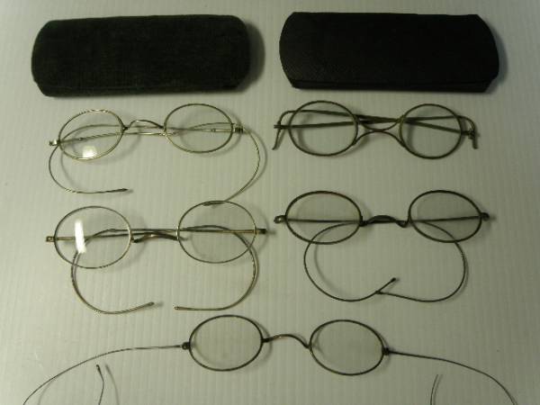 72 戦前 眼鏡 5個/アンティーク メガネフレーム 洋装 古着 古い