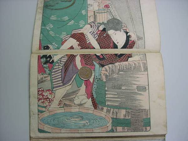 □激レア江戸彩色春画『枕説色掃溜』艶本枕絵和本浮世絵古文書□(和書