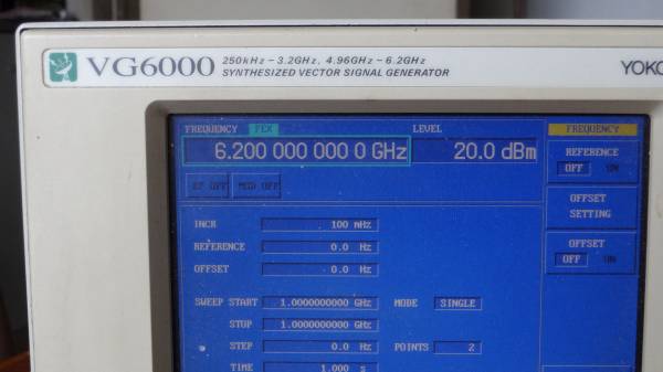 ＹＯＫＯＧＡＷＡ　６ＧＨｚ信号発生器　ＶＧ６０００