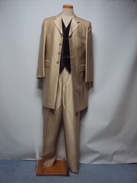 ★ロングコート（Ｅ－９８７）★ゴールド・ＡＢＬ・美品！