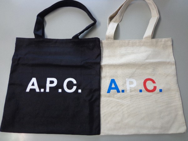 新品 2枚セット A.P.C. トート バッグ エコ アーペーセー APC 黒