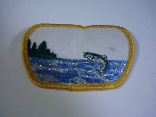 当時物 DEADSTOCK ビンテージ フィッシング 魚 ワッペン パッチ 