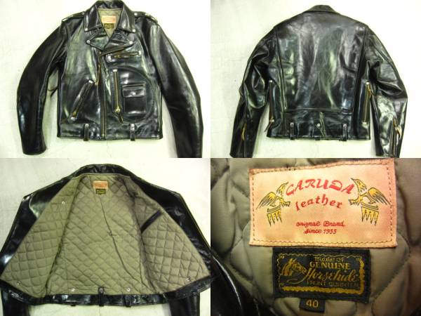 で記念購入 GARUDA leather レザージャケット ホースハイド 馬革 42 XL