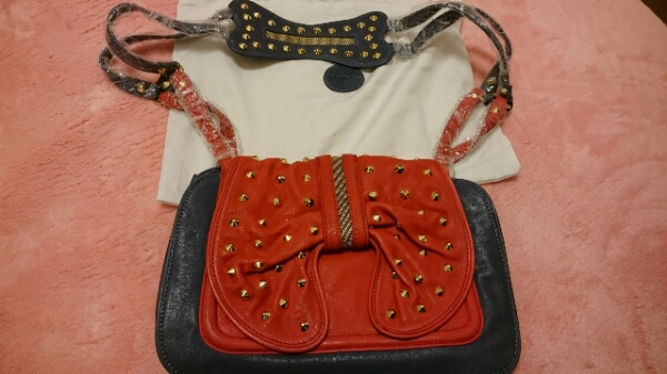 新品 フィリップリム スタッズ バック りぼん 赤