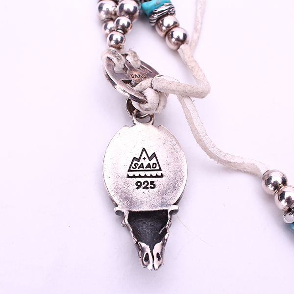 SAAD ターコイズ シルバーネックレス サード SAAD ネックレス アクセサリー フェザー ターコイズ Silver925