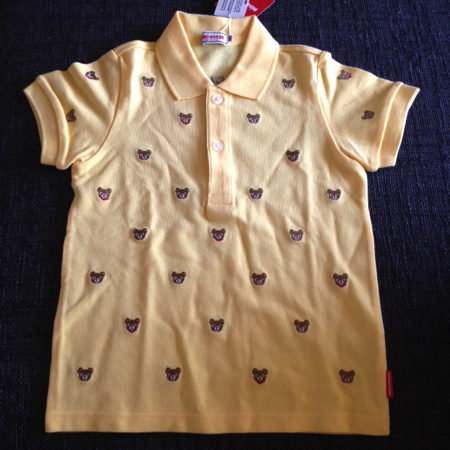 ミキハウス プチプッチー 刺繍 ポロシャツ 100 新品、タグ付き