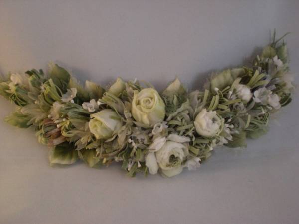 ☆ハンドメイド　布染花　とかわいい薔薇小花のリース02☆