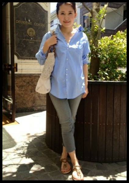 ドゥーズィエムクラス★ ストレッチ スキニー パンツ グレー 36