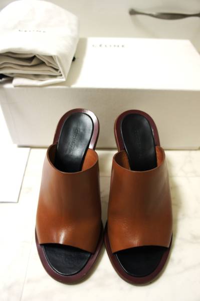 ★極美品★Celineセリーヌサンダル★茶レザーメタルTAN35/22.5