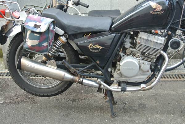 CBX125カスタム純正改造1本出しマフラー(マフラー関連パーツ（純正