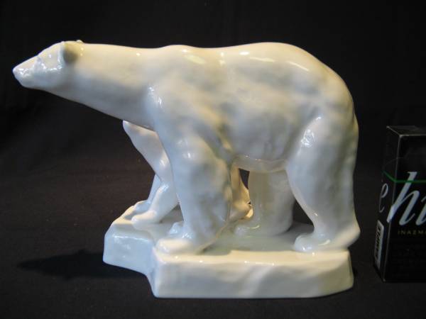 ☆骨☆NORITAKE ノリタケ 白熊/シロクマの親子 置物 フィギュア