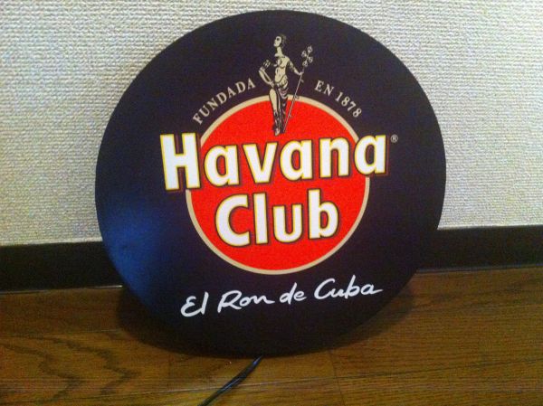 送料無料・中古】ハバナクラブHAVANACLUBネオンサイン電飾看板(壁面