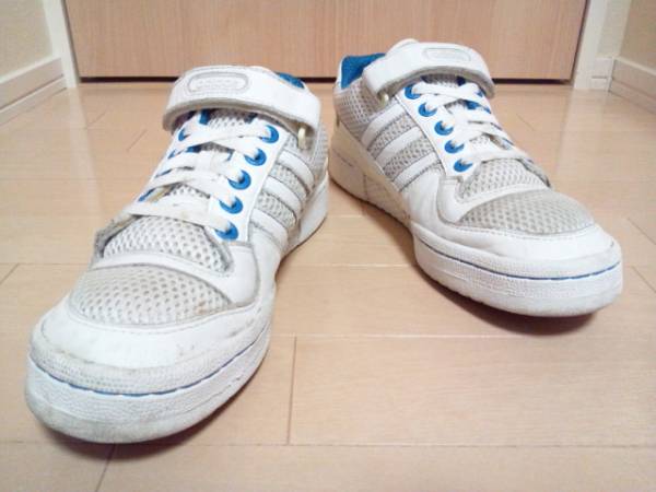 Adidas アディダス フォーラムロービーチ 白青 メッシュ レザー 28 0cm 売買されたオークション情報 Yahooの商品情報をアーカイブ公開 オークファン Aucfan Com