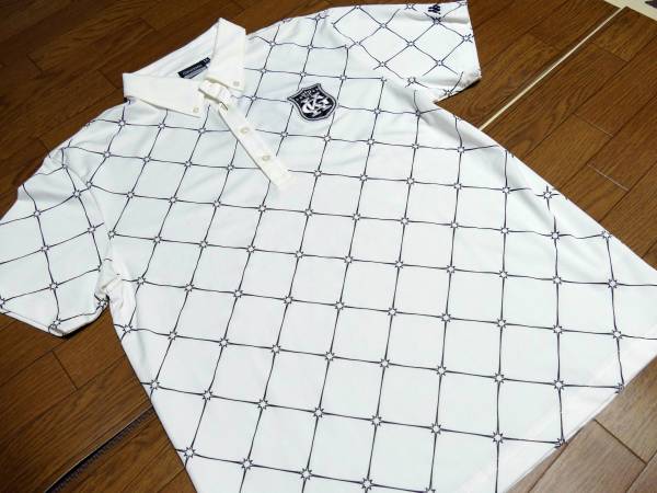 K7★1円～カッパゴルフ★吸汗速乾ボタンダウンポロシャツ★LL/WT