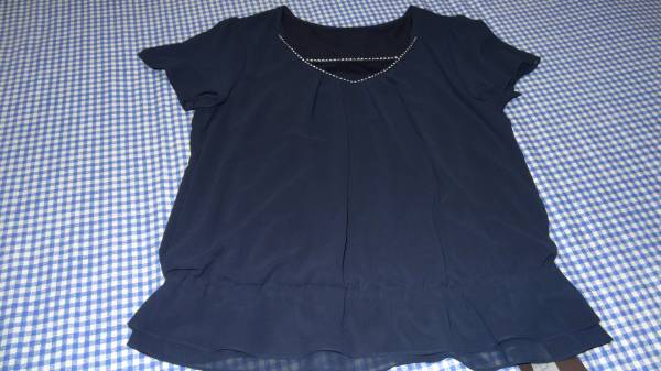 新・リフレクト　フリルプルオーバー　紺ネイビー