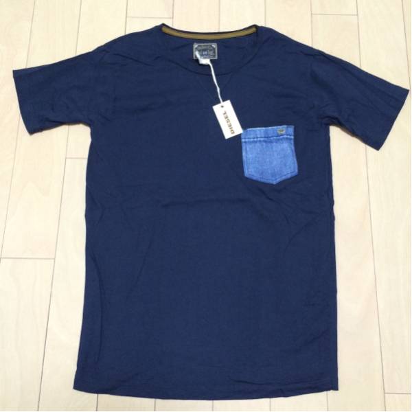 DIESELディーゼルデニムポケットTシャツ新品本物XSネイビー