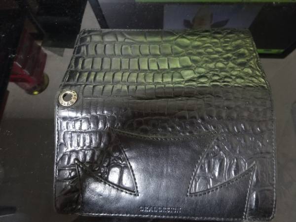 DEAL DESIGNディールデザイン ハーフクロスウォレットクロコ財布