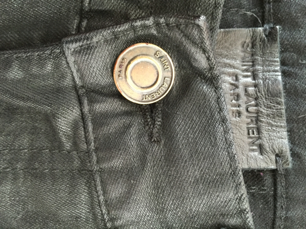 SAINT PARIS LAURENT 古着 27(XS位) ブリーチ加工エディ期27 Saint