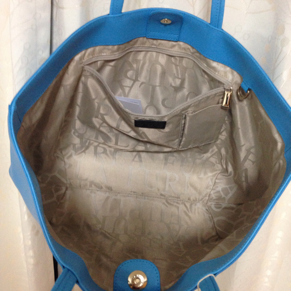 新品FURLAフルラ☆ロゴトートバッグブルー系