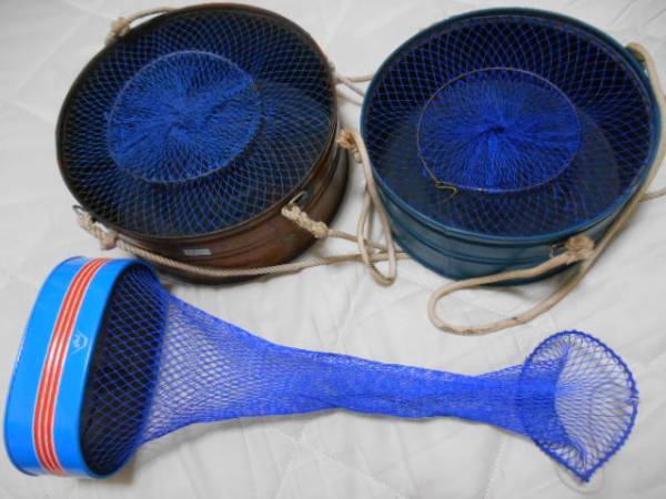 ☆お宝☆ 銅製 缶ビク 魚籠 3個 ☆鮎・タナゴ・ハエ・ヤマベ(オトリ缶