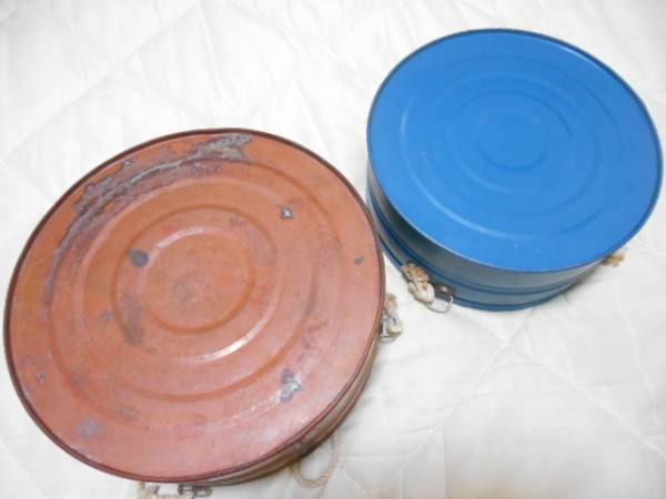 銅製 缶ビク 魚籠 スカリ 渓流竿 ハエ竿 タナゴ竿 万能竿 鮎竿 ヘラ竿 ☆お宝☆ 銅製 缶ビク 魚籠 3個 ☆鮎・タナゴ・ハエ・ヤマベ(オトリ缶