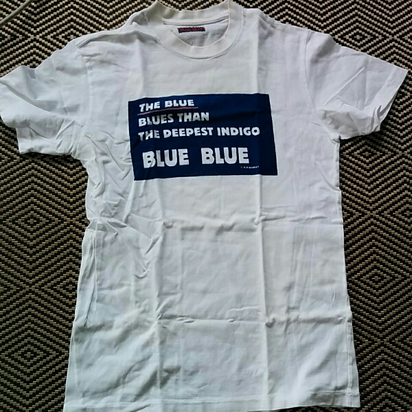 ☆ブルーブルー☆インディコ　プリントTシャツ★USED