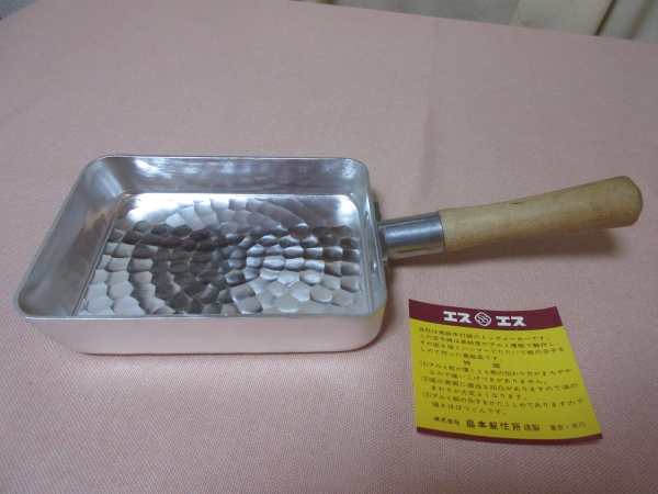 未使用品】 島本製作所 玉子焼き器 (フライパン) アルミ厚板(卵焼き器