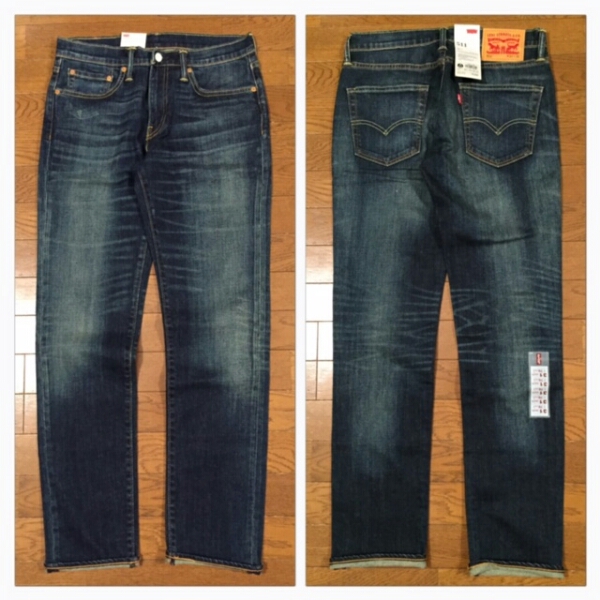 新品★Levi's スリム 00511-1400 w32 ダークビンテージ/廃盤 CT