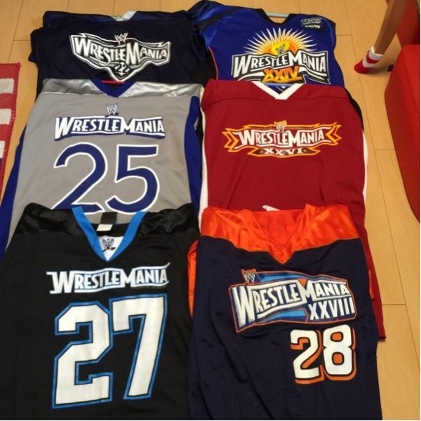 貴重☆WWE レッスルマニア FBシャツセット 即決おまけあり