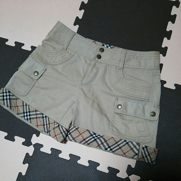 バーバリーブルーレーベル 裾ノバチェック ショートパンツ 36