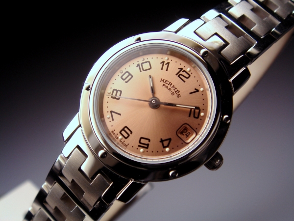 ◆【エルメス】クリッパー◆レディース◆Dバックル◆ピンク◆