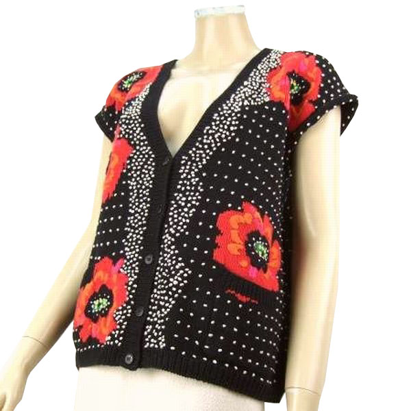美品*アドリエンヌヴィッタディーニ*レディース*花柄&刺繍ニット