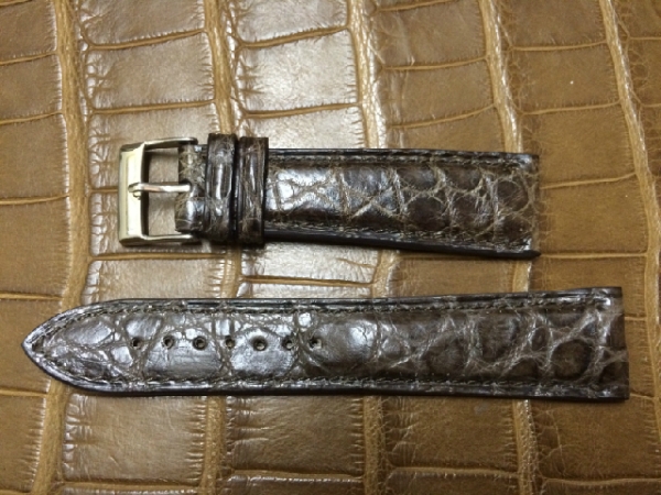 22mm-18mm★アリゲーター(クロコ)両面 無双 ダブルフェイス★mb