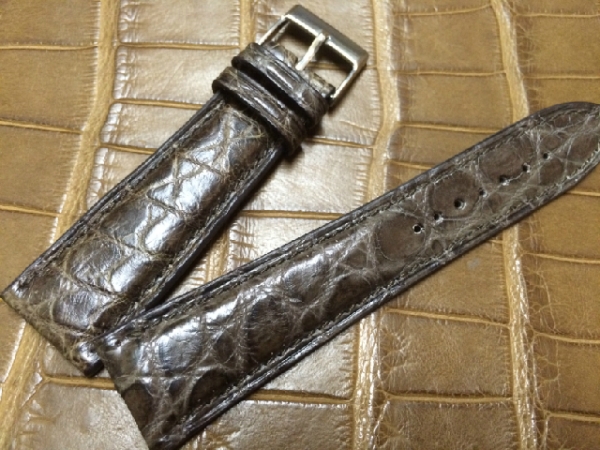 22mm-18mm★アリゲーター(クロコ)両面 無双 ダブルフェイス★mb