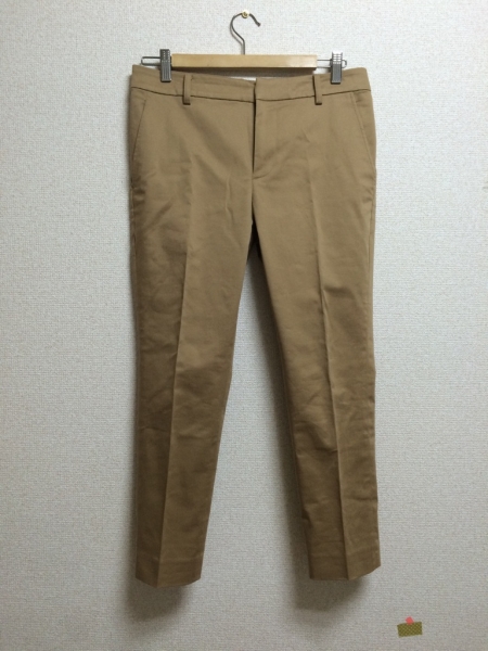 美品　IENA サテンストレッチサブリナパンツ ベージュ