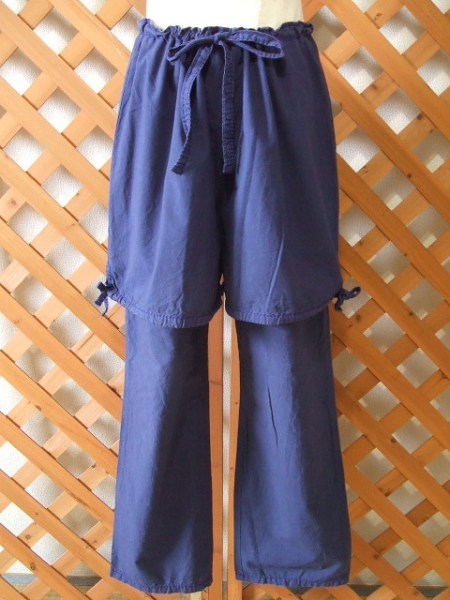 5-0824S△homspun/コットンレイヤードパンツ/ホームスパン