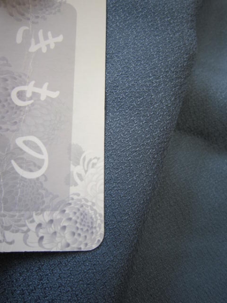 ◆プレタ色無地袷きもの◆青鼠（№9）Ｌ寸