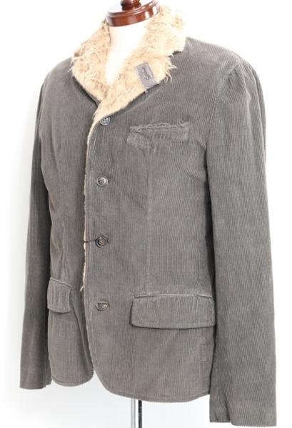 ●Dolce&Gabbanaコーデュロイ総ラムファーブルゾン48【4159】