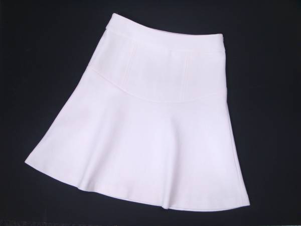 エレガント♪ストラスブルゴ　ぺプラムフレアースカート 白 38