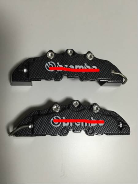 キャリパーカバー左右☆ブレンボタイプ☆カーボン柄 S ブラック