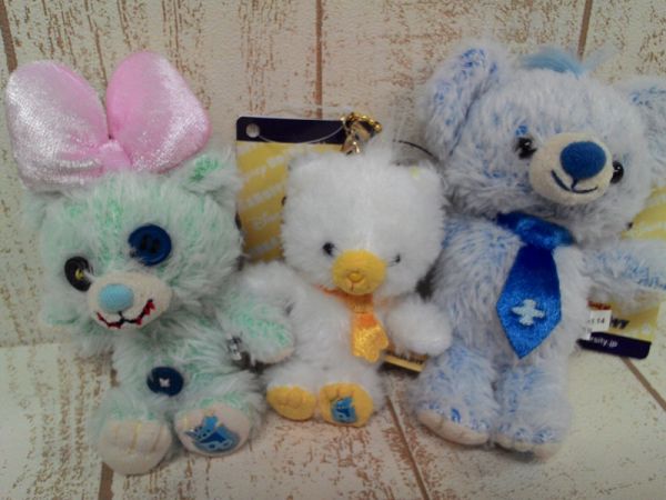 ユニベア　ブルー&バニラ&パイ ぬいぐるみキーチェーン等　E1K15