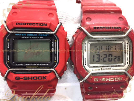 カシオ 腕時計 G-SHOCK メンズ クォーツ 赤系 ２点セット
