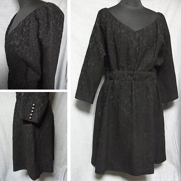 ワンピース　ドルマンスリーブ　Ｂ＆Ｙ　アローズ　Ｓ　黒　毛